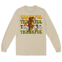 Mushroom Thankful Thankful Thankful Long Sleeve Tee - NancyCooperArtShop