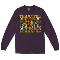 Plum Thankful Thankful Thankful Long Sleeve Tee - NancyCooperArtShop