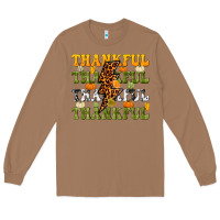 Toasted Coconut Thankful Thankful Thankful Long Sleeve Tee - NancyCooperArtShop