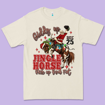 Giddy Up Jingle Horse Pick Up Your Feet Premium Tee Designed By Maliassmallbusiness