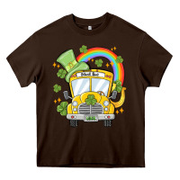 Chocolate Brown st. patrick's day school bus Heavy Core Tee - MaliasSmallBusiness