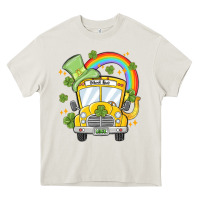 Cream st. patrick's day school bus Heavy Core Tee - MaliasSmallBusiness