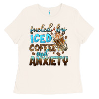 Bone fueled by iced coffee and anxiety Ladies Tee - NancyCooperArtShop