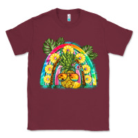 Burgundy pineapple rainbow Classic Tee - BarkalooDesign