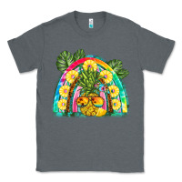 Charcoal Heather pineapple rainbow Classic Tee - BarkalooDesign