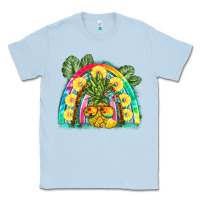 Dusty Blue pineapple rainbow Classic Tee - BarkalooDesign