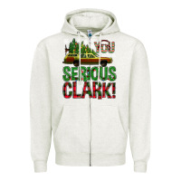 Oatmeal Heather you serious clark with vacation car bbs Zipper Hoodie - BundleAndBundleShop