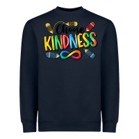 Navy Chose Kindness Autism Heavyweight Sweatshirt - CowGirlArtShop