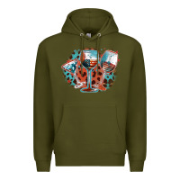 Army Green American wines Premium Hoodie - FaDigitalArtStudio