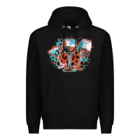 Black American wines Premium Hoodie - FaDigitalArtStudio