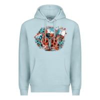 Blue Mist American wines Premium Hoodie - FaDigitalArtStudio
