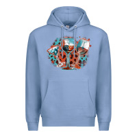 Colony Blue American wines Premium Hoodie - FaDigitalArtStudio