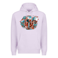 Lilac American wines Premium Hoodie - FaDigitalArtStudio