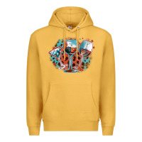 Mustard American wines Premium Hoodie - FaDigitalArtStudio