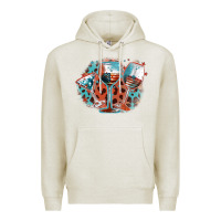 Oatmeal Heather American wines Premium Hoodie - FaDigitalArtStudio