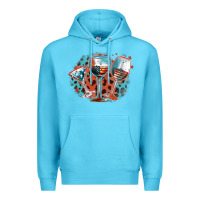 Ocean Blue American wines Premium Hoodie - FaDigitalArtStudio