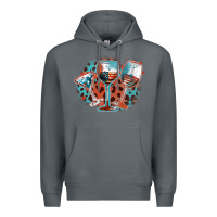 Rock American wines Premium Hoodie - FaDigitalArtStudio