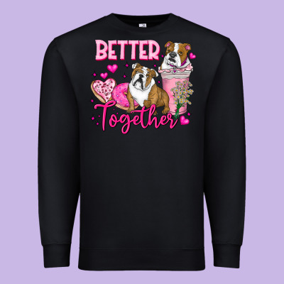 Be Mine Valentine Dog Premium Sweatshirt Designed By Cowhidedigitalart