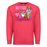Cardinal Be Mine Valentine Dog Premium Sweatshirt - CowhideDigitalArt