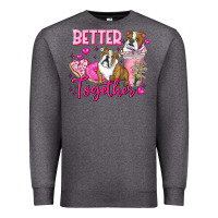 Charcoal Heather Be Mine Valentine Dog Premium Sweatshirt - CowhideDigitalArt