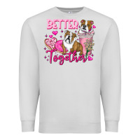 Dove Grey Be Mine Valentine Dog Premium Sweatshirt - CowhideDigitalArt