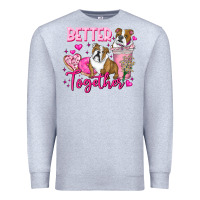Heather Grey Be Mine Valentine Dog Premium Sweatshirt - CowhideDigitalArt