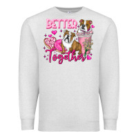 Oatmeal Heather Be Mine Valentine Dog Premium Sweatshirt - CowhideDigitalArt