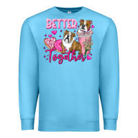 Ocean Blue Be Mine Valentine Dog Premium Sweatshirt - CowhideDigitalArt