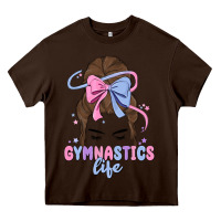 Chocolate Brown gymnastics life Heavy Core Tee - MaliasSmallBusiness