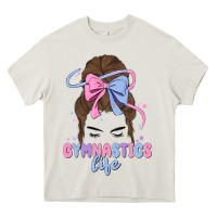 Cream gymnastics life Heavy Core Tee - MaliasSmallBusiness