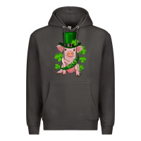 Smoke st. patrick's day lucky baby pig Premium Hoodie - RanaPortraitStore
