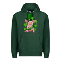 Sports Green st. patrick's day lucky baby pig Premium Hoodie - RanaPortraitStore