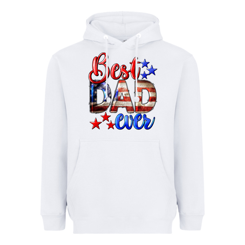 Best Dad Ever 4th Of July Heavyweight Hoodie by LillyAllenDesigns | Teevron