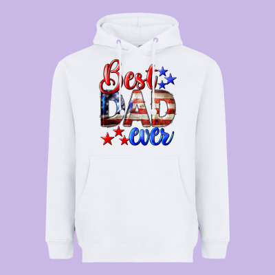 Best Dad Ever 4th Of July Heavyweight Hoodie Designed By Lillyallendesigns