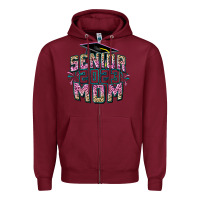 Burgundy Senior 2023 mom Mother's Day Zipper Hoodie - FaDigitalArtStudio