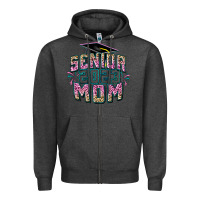 Charcoal Heather Senior 2023 mom Mother's Day Zipper Hoodie - FaDigitalArtStudio