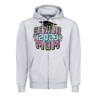 Heather Grey Senior 2023 mom Mother's Day Zipper Hoodie - FaDigitalArtStudio
