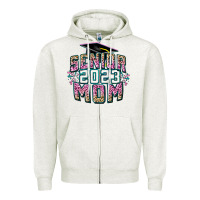 Oatmeal Heather Senior 2023 mom Mother's Day Zipper Hoodie - FaDigitalArtStudio