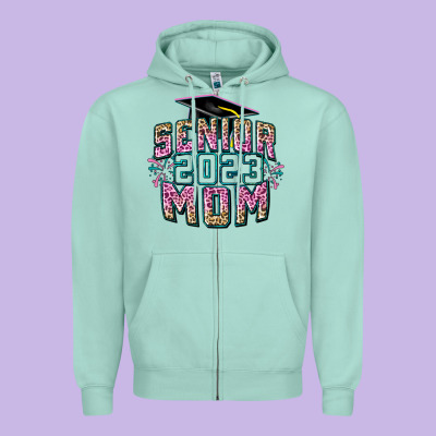 Senior 2023 Mom Mother's Day Zipper Hoodie Designed By Fadigitalartstudio