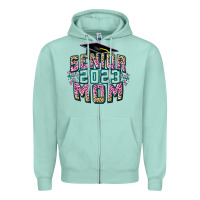 Seafoam Senior 2023 mom Mother's Day Zipper Hoodie - FaDigitalArtStudio