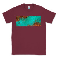 Burgundy tooled leather turquoise glitter 11oz mug Classic Tee - Jasminsmagicworld