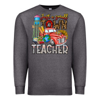 Charcoal Heather Just a Small Town Teacher Premium Sweatshirt - CowhideDigitalArt