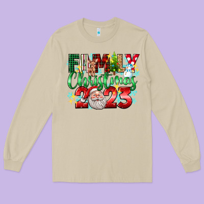Family Christmas 2023 Long Sleeve Tee Designed By Texasbilliewilder