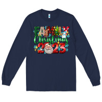 Navy family christmas 2023 Long Sleeve Tee - texasbilliewilder