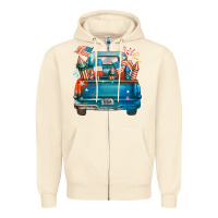 Sandshell Customize USA truck Zipper Hoodie - FaDigitalArtStudio