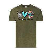 Vintage Olive Peace Love Sunshine Vintage Tee - Bettercallsaul