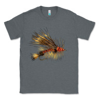 Charcoal Heather Fish Fly Classic Tee - LillyAllenDesigns