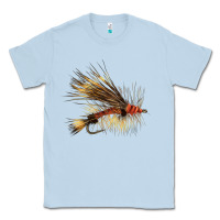 Dusty Blue Fish Fly Classic Tee - LillyAllenDesigns