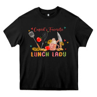 Black cupids favorite lunch lady Heavy Core Tee - MaliasSmallBusiness
