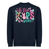 Navy Oh for peeps sake cowhide Easter Day Heavyweight Sweatshirt - HowdyJamesFarm
